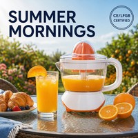 Moderne 0.7L Elektrische Citruspers 40W Dubbele Kegel Sinaasappelpers Compact Design CE LFGB Gecertificeerd voor Europese huishoudens