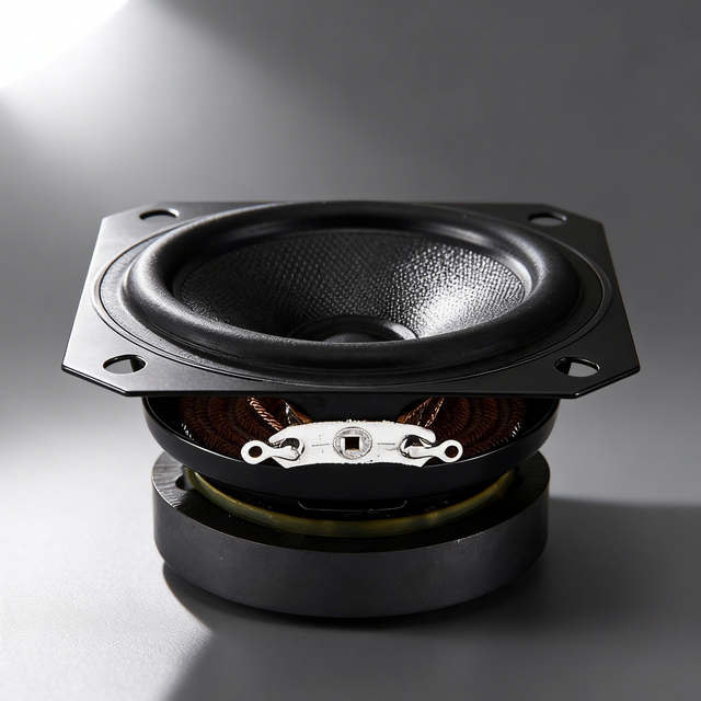 2.25 Inch 58mm Square Full Range Panel Mount Speaker 8 15W 79dB Sensitivity 190Hz-20kHz PU Surround Eco-Friendly Matte Black