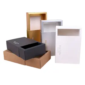 Customize good price drawer box packaging paper drawer slide packaging boxes sliding drawer gift box for coffee tea