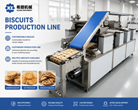 Ligne de production automatique professionnelle de biscuits, craquelins, bâtonnets, galettes rondes et carrées, et de galettes d'avoine aux pommes de terre Oreo