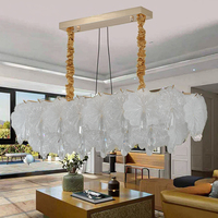 Lustre de luxe personnalisé en usine Plafonnier Lustres en verre pour salon Restaurant Suspension