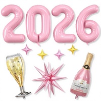 Kit de 11 ballons pour bouteille, 40 pouces, chiffres en aluminium à l'hélium QS-20261291, pour Fête du Nouvel An et Remise de Diplôme