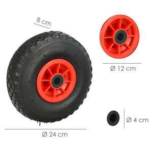 Warehouse Trolley <b>Wheel</b> / Sacks Pneumatic with <b>plastic</b> rim 20 mm. - Product Image 2