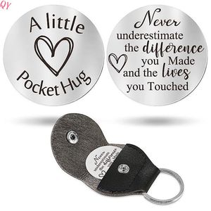 QQ Custom Couple Gifts Non-Fading Stainless Steel Jewelry Lucky Charm Inspirational <b>Decision</b>-Making <b>Coin</b> Keychain Gifts for Wome - Product Image 5