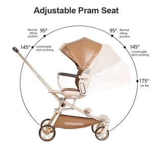 <span class=keywords><strong>Set</strong></span> Passeggino per Neonato con Seduta Alta Girevole a 360, Carrozzina Classica per Bambini all'Ingrosso - Product Image 2