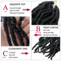 Tresses au Crochet Faux Locs de 36 Pouces, Douces et Pré-Bouclées pour Femmes, Extensions de Cheveux Bouclés pour Tressage au Crochet