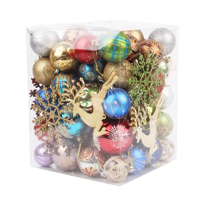 गर्म बेचने के घर सजावट प्लास्टिक चमकदार मैट पेड़ फांसी लटकन सजा क्रिसमस वृक्ष के गहने गेंदों सेट