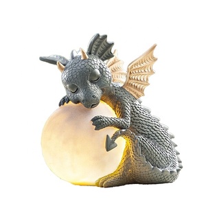 Statue de dragon en résine imperméable pour <span class=keywords><strong>jardin</strong></span> extérieur, décoration <span class=keywords><strong>solaire</strong></span> LED - Product Image 2