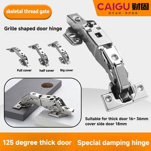 Cerniera a Tre Stadi per Porta con Angolo Zero 125 Gradi, Griglia 16-36mm, Ammortizzazione Idraulica, Chiusura Morbida, Moderna per Camera da Letto - Product Image 3