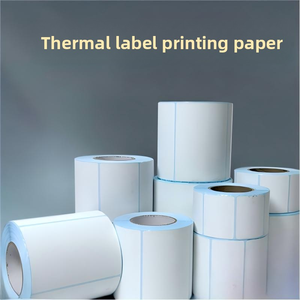 Papier d'impression d'étiquettes thermiques brillantes autocollantes thermosensibles pour la logistique transfrontalière, autocollant 100 80 60 40 <span class=keywords><strong>Code</strong></span>-barres - Product Image 2