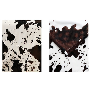 Couvertures douces personnalisées impression <span class=keywords><strong>vache</strong></span> 100% polyester corail flanelle jeter couverture pour canapé double face - Product Image 3