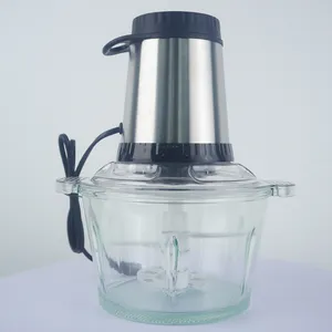 Hachoir à viande en acier inoxydable pour cuisine à domicile, mini hachoir à viande multifonctionnel, verre 2l, 250w, nouveau hachoir à viande électrique, vente