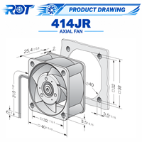 Ventilateur axial 414JR DC 24V 40mm 4025 sans balais 13000 tr/min à roulement à billes pour ventilation d'armoires industrielles et onduleurs