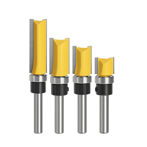 Fresa de enrasar recta LAVIE con rodamiento, vástago de 6 mm y 6.35 mm, de carburo de tungsteno, herramienta para trabajar la madera - Product Image 1