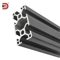 Perfil de Aluminio Industrial Negro 3060, Extrusión de Aluminio para Línea de Transporte, Línea de Ensamblaje, Automatización, Estructura de Banco de Trabajo