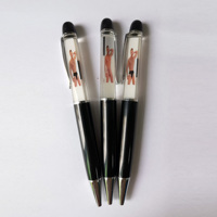 Stylo à bille promotionnel personnalisé, nouveauté, liquide, stripper, PVC, révélation 3D, flotteur, fille sexy, hommes et femmes nus, stylo flottant