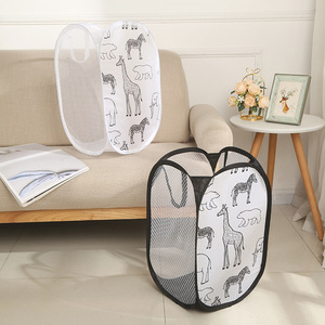Panier à <span class=keywords><strong>linge</strong></span> pliable en maille imprimé dessin animé pliant <span class=keywords><strong>salle</strong></span> <span class=keywords><strong>de</strong></span> <span class=keywords><strong>bain</strong></span> organisateur <span class=keywords><strong>de</strong></span> vêtements sales paniers enfants jouets <span class=keywords><strong>rangement</strong></span> d'articles divers - Product Image 2