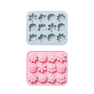 Carino 12 cavità girasole tulipano Silicone fiori sapone gelatina stampi decorazione torta stampo cioccolato sotto forma di fiori - Product Image 4