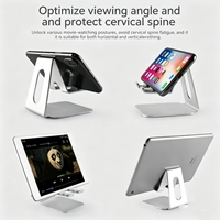 Support de tablette en métal réglable sur 3 niveaux, design ergonomique pour iPhone, iPad et tous les appareils intelligents