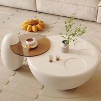 Table basse ronde style patte de chat, design artistique moderne, vente directe usine, idéale pour petit salon et usage domestique