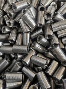 Reliable Weldable Carbon Steel/Zinc Alloy Bar Splice Coupler Polished Finish for Welded Mesh Reinforcement Connecting Sleeve - Product Image 4