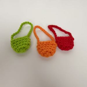 Mini Crochet Bags For Hello Kitty <b>Doll</b> <b>Accessories</b> Plush Toy Keychain Charms Multicolor Handmade Yarn Bag Set - Product Image 3