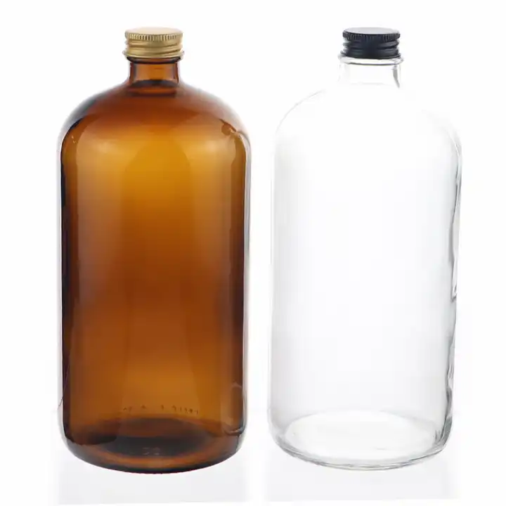 Kombucha Round Glass Boston Bottles - 6 units 16 oz – Revital