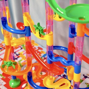 Juego de bloques de construcción, juguetes educativos, pista de carreras de canicas, juguetes para niños, ensamblaje de rompecabezas DIY, laberinto, trackball, bloque de construcción - Product Image 5