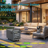 Estación de Energía Solar Portátil de 3000 Wh, LiFePO4, 3000 W, para Acampar al Aire Libre, Autocaravanas, Emergencias en el Hogar, Generador de Respaldo con Carga de CA para Automóvil de 110 V y 220 V