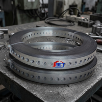 Bande de cerclage perforée en acier galvanisé antirouille en bobine pour la suspension de grilles de plafond et de conduits d'atelier, vente en gros, ISO9001