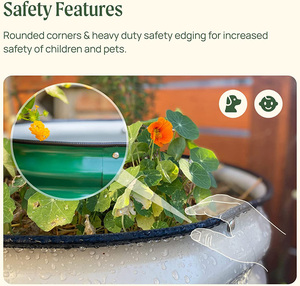 New 17\" Tall Metal Raised Garden Bed Home Outdoor Beds Kit with <b>Planter</b> Box for <b>Vegetables</b> - Product Image 4