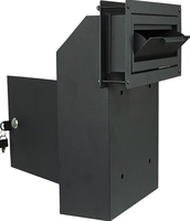 Boîte à colis murale en acier noir robuste personnalisable, verrouillable, pour la livraison sécurisée de colis