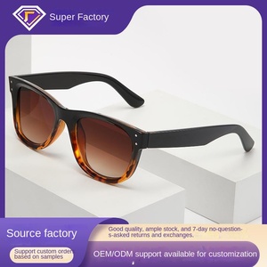 Leopard print <b>sunglasses</b>, women's ins <b>sunglasses</b>, men's glasses, retro brown large <b>frames</b> that show off the face, <b>small</b> beach - Product Image 1