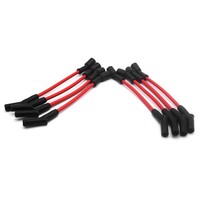 Jeu de fils de bougie d'allumage haute performance de 10mm (extrémité incurvée) adapté à Chevrolet GM, Compatible avec LSx LS1 LS2 LS3 LS6 LS7 SI-AT38006
