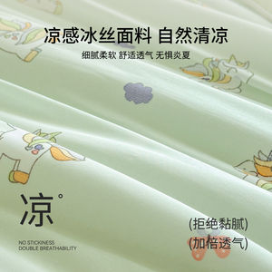 A Class Cooling Silk Summer <b>Quilt</b> Printed Bamboo Fiber Acrylic <b>Single</b> Double Size Home Use 2026 New - Product Image 2