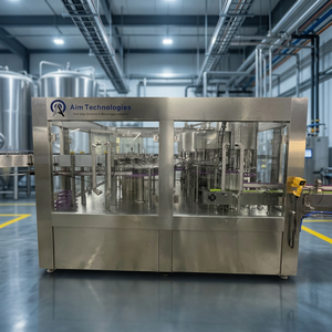 Ligne d'embouteillage d'eau minérale entièrement automatique Aim Technologies avec commande PLC, machine de remplissage en acier inoxydable - Product Image 3