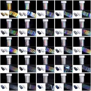 Papier de transfert holographique KADS pour ongles, autocollant 3D laser ciel étoilé, feuille de transfert pour nail art, décoration de manucure en salon - Product Image 2