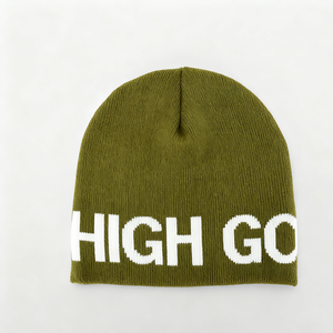 Oem Custom di alta qualità Unisex acrilico teschio semplice tinto Logo etichetta in maglia Gorras cappello da sci invernale berretto da pescatore - Product Image 4