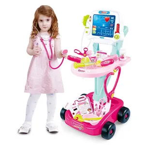 Cinese Set di Gioco Bambini Giocattolo di Plastica Giocattolo Medico Set Carrello Per Bambini Gioco Medico Set