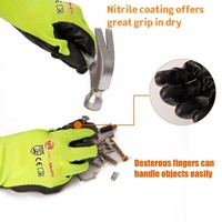Choix économique : Gants de protection SNELL pratiques en nitrile enduit, coque en polyester, gants souples pour la manutention des marchandises