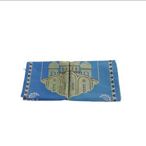 Alfombra de oración gruesa, suave, floral, con bordado de mezquita, antideslizante, lavable, para el hogar, camping, picnic, alfombra religiosa para interiores. - Product Image 1