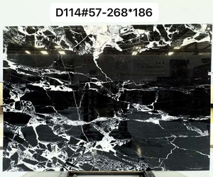 Dalle de marbre noir Napoléon poli, Breccia noir avec des veines blanches spectaculaires pour murs intérieurs de luxe, comptoirs et îlots - Product Image 5