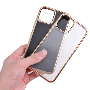 Champagne gold frame in bianco di caso per il <span class=keywords><strong>iPhone</strong></span> <span class=keywords><strong>12</strong></span> pro con la scanalatura di Lusso di placcatura caso della copertura del telefono per il <span class=keywords><strong>iPhone</strong></span> di Apple <span class=keywords><strong>12</strong></span> max - Product Image 1