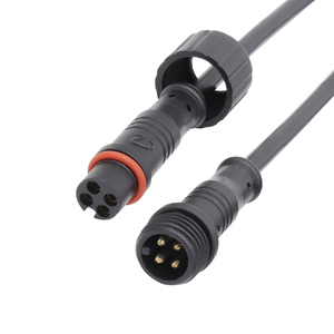 <span class=keywords><strong>AHUA</strong></span>, dispositivos de visualización de iluminación de ventas, arnés de cables M12, conector moldeado macho hembra de 4 pines, conector LED - Product Image 1