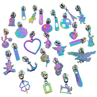 Rainbow Color Metal Zipper Slider, Custom Zipper Pull
