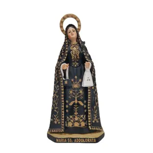 Figurine in resina OEM regali religiosi cristiani artigianato statue della vergine maria souvenir decorazioni per la casa prodotti religiosi cattolici