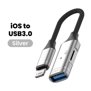 Adattatore OTG 2 <span class=keywords><strong>in</strong></span> 1 da <span class=keywords><strong>Type</strong></span>-<span class=keywords><strong>C</strong></span> a USB 3.0 con lettore di schede per iPhone 15, 16, 17 - Product Image 5