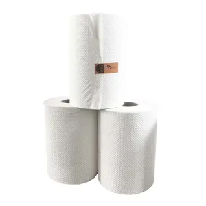 Ustom-toallitas de papel higiénico con pulpa de madera virgen, rollo de papel de mano, 1 P