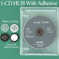 SUNSHING Confezione all'ingrosso di scatole per CD trasparenti con retro adesivo, supporti per CD/DVD in PVC, punti di schiuma bianchi per il montaggio di dischi