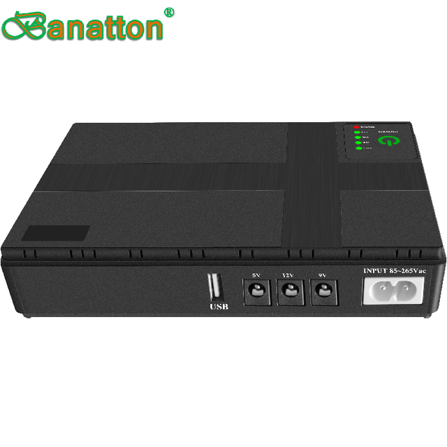 Banatton DC Mini UPS for Wifi Router Mini DC UPS POE Mini UPS Output 9V 12V 15V 24V